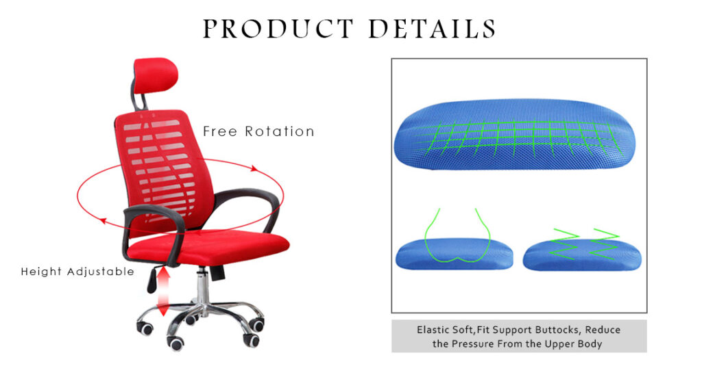 office chair with pillow