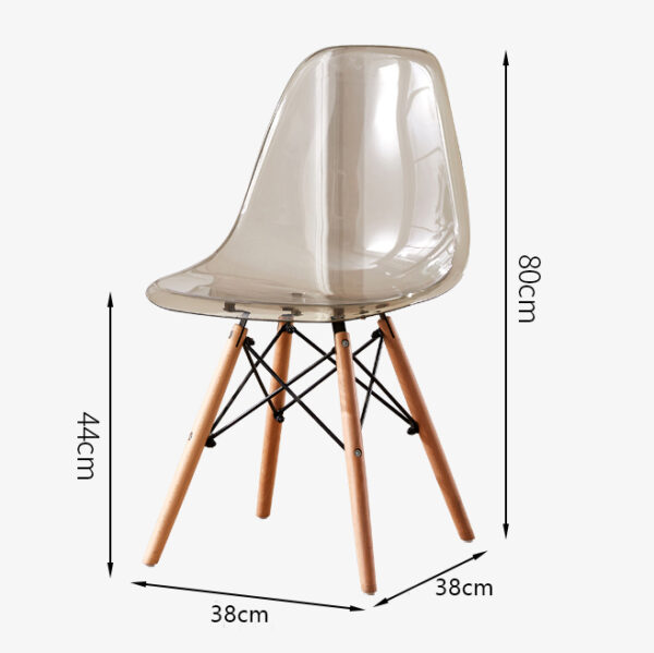 Transparent seat dining chair