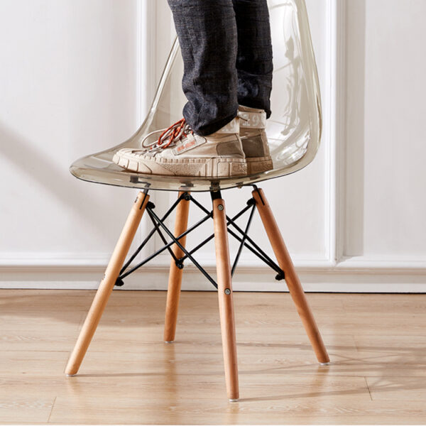 Transparent seat dining chair